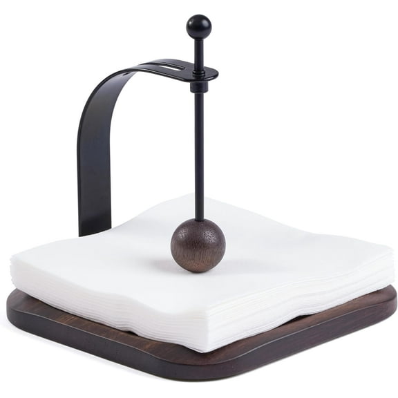 Napkin Holder for Table, Wood Napkin Holders for Paper Napkins, Cocktail Napkin Holder, Suitable for Kitchen, Restaurant, Bar, Office, Parties, Home Décor, Hotel, Cafe (South American black walnut)