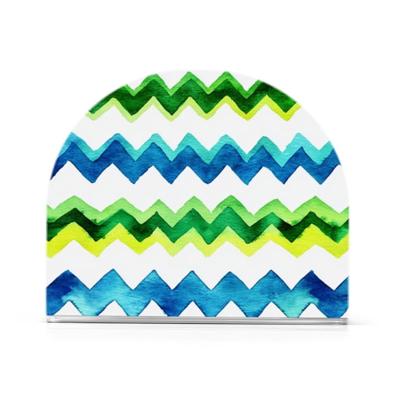 Napkin Holder Wavy Zigzag Thick U Shape Acrylic Non Slip Space Saving for Kitchen
