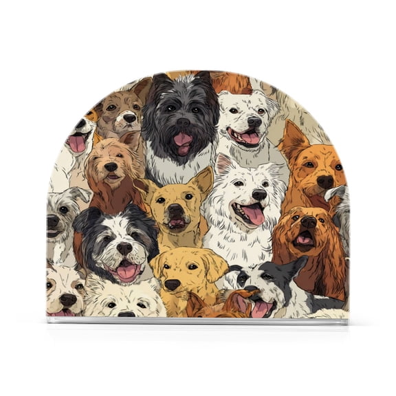 Napkin Holder for Table Kitchen Paper Tissue Organization Standing Paper Napkin Storage A Large Group Of Dogs