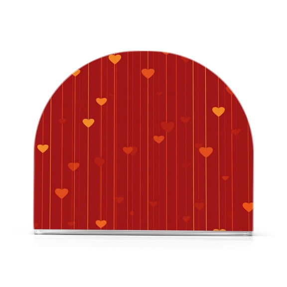 Napkin Holder for Table Kitchen Paper Tissue Organization Standing Paper Napkin Storage Arranged Orange Hearts