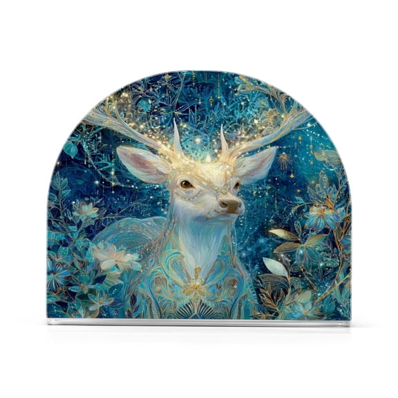 Napkin Holder for Table Kitchen Paper Tissue Organization Standing Paper Napkin Storage Beautiful Glowing Deer