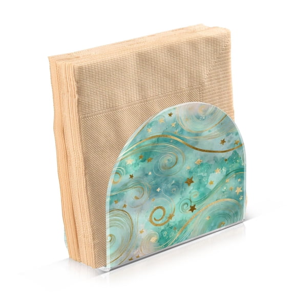 Napkin Holder for Table Kitchen Paper Tissue Organization Standing Paper Napkin Storage Beautiful Swirling Lines