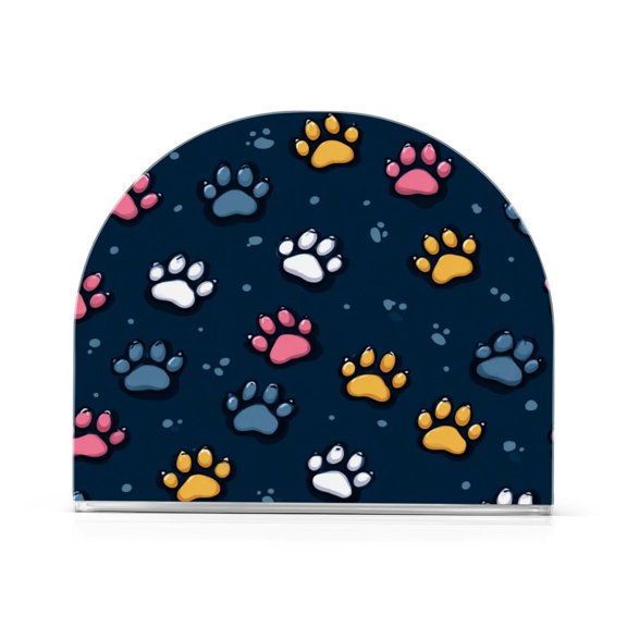 Napkin Holder for Table Kitchen Paper Tissue Organization Standing Paper Napkin Storage Cartoon Cat Paw Pattern