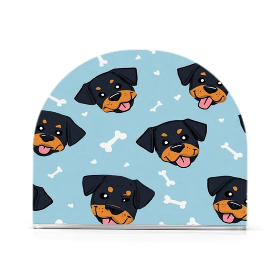 Napkin Holder for Table Kitchen Paper Tissue Organization Standing Paper Napkin Storage Cartoon Dog Faces and Bones