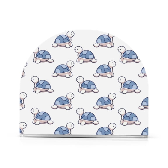 Napkin Holder for Table Kitchen Paper Tissue Organization Standing Paper Napkin Storage Cartoon Turtle Pattern