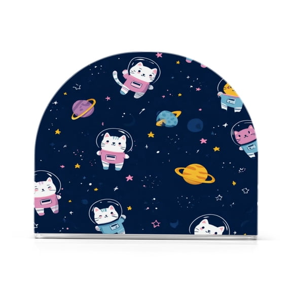 Napkin Holder for Table Kitchen Paper Tissue Organization Standing Paper Napkin Storage Cats in Space Suits
