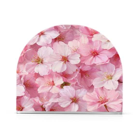 Napkin Holder for Table Kitchen Paper Tissue Organization Standing Paper Napkin Storage Cherry Blossoms Pattern