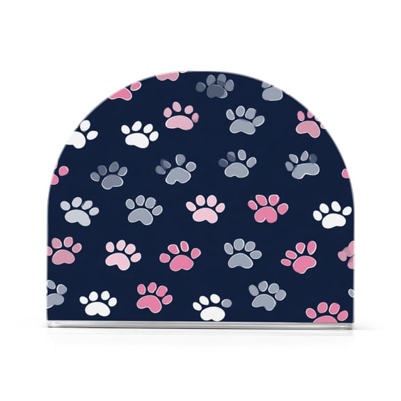 Napkin Holder for Table Kitchen Paper Tissue Organization Standing Paper Napkin Storage Cute Cat Paw Pattern