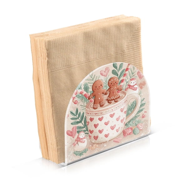 Napkin Holder for Table Kitchen Paper Tissue Organization Standing Paper Napkin Storage Cute Christmas Design