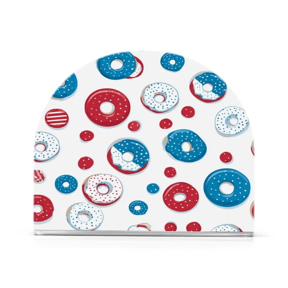 Napkin Holder for Table Kitchen Paper Tissue Organization Standing Paper Napkin Storage Cute Doughnuts Pattern