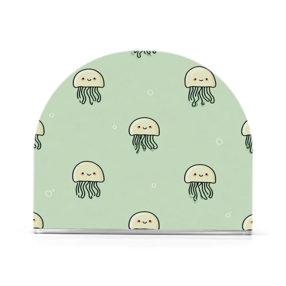 Napkin Holder for Table Kitchen Paper Tissue Organization Standing Paper Napkin Storage Cute Jellyfish Pattern