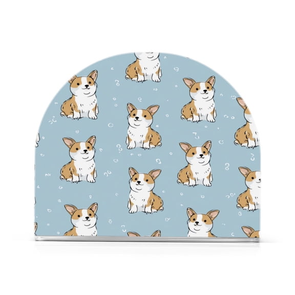 Napkin Holder for Table Kitchen Paper Tissue Organization Standing Paper Napkin Storage Cute Little Dog Pattern