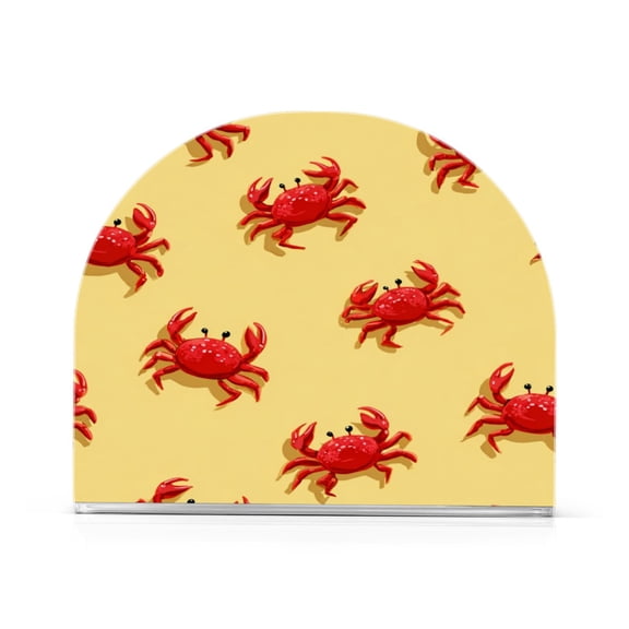 Napkin Holder for Table Kitchen Paper Tissue Organization Standing Paper Napkin Storage Cute Red Crabs Pattern
