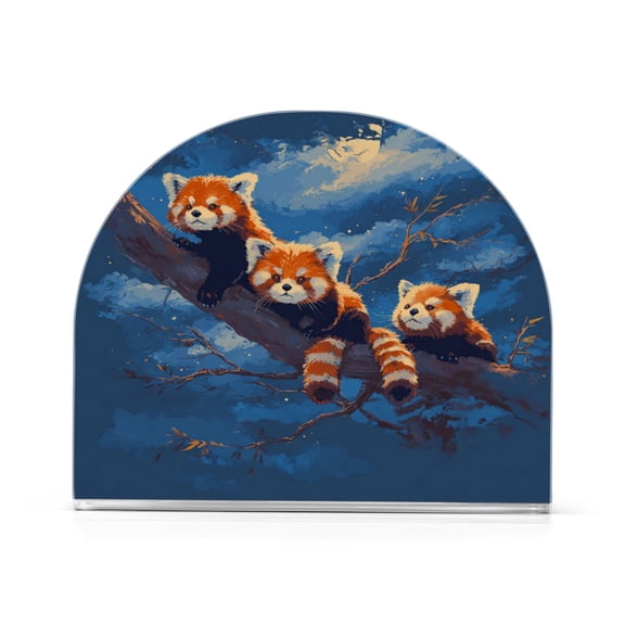 Napkin Holder for Table Kitchen Paper Tissue Organization Standing Paper Napkin Storage Cute Red Panda