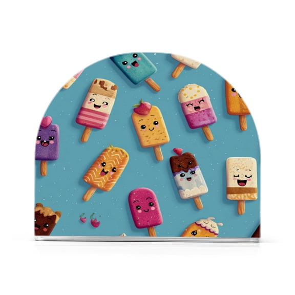 Napkin Holder for Table Kitchen Paper Tissue Organization Standing Paper Napkin Storage Cute Various Colors Popsicles