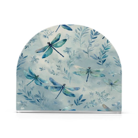 Napkin Holder for Table Kitchen Paper Tissue Organization Standing Paper Napkin Storage Delicate Dragonflies Pattern