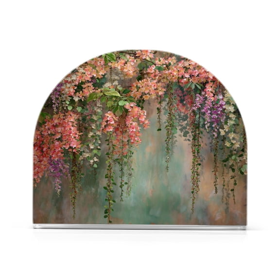 Napkin Holder for Table Kitchen Paper Tissue Organization Standing Paper Napkin Storage Enchanted Flowers Painting