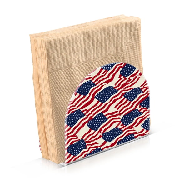Napkin Holder for Table Kitchen Paper Tissue Organization Standing Paper Napkin Storage Flags Abstract Design