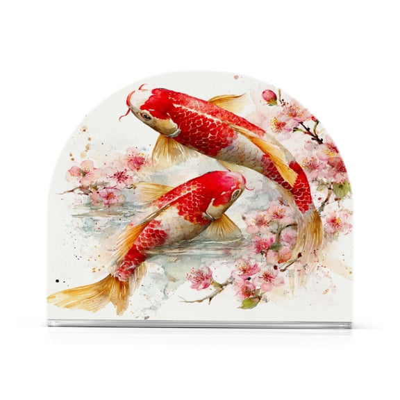 Napkin Holder for Table Kitchen Paper Tissue Organization Standing Paper Napkin Storage Golden Carp