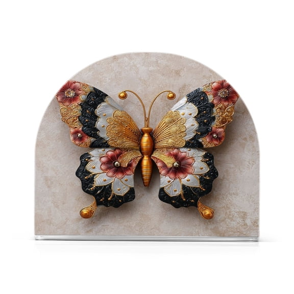 Napkin Holder for Table Kitchen Paper Tissue Organization Standing Paper Napkin Storage Gorgeous Colors Butterfly