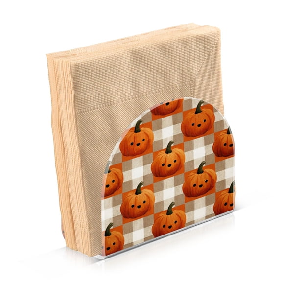 Napkin Holder for Table Kitchen Paper Tissue Organization Standing Paper Napkin Storage Halloween-themed Pumpkins