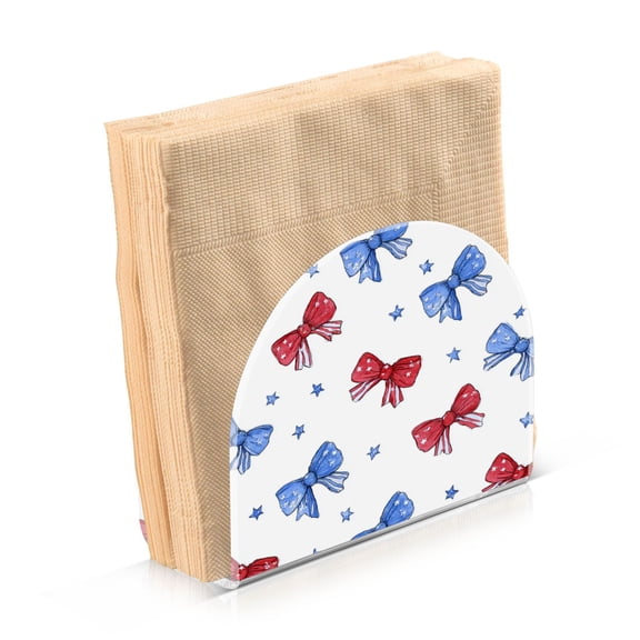 Napkin Holder for Table Kitchen Paper Tissue Organization Standing Paper Napkin Storage Hand-drawn Bows