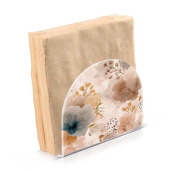Napkin Holder for Table Kitchen Paper Tissue Organization Standing Paper Napkin Storage Hazy Ethereal Flowers
