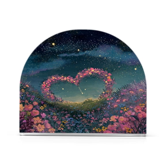 Napkin Holder for Table Kitchen Paper Tissue Organization Standing Paper Napkin Storage Heart-shaped Garlands Float
