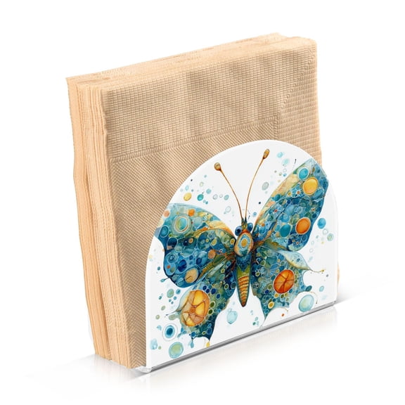 Napkin Holder for Table Kitchen Paper Tissue Organization Standing Paper Napkin Storage Intricately Butterfly