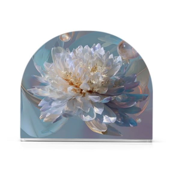 Napkin Holder for Table Kitchen Paper Tissue Organization Standing Paper Napkin Storage Large Flower in Full Bloom