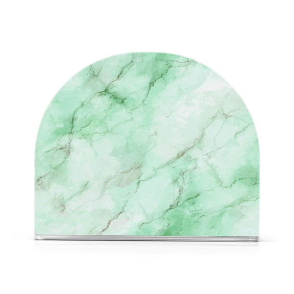 Napkin Holder for Table Kitchen Paper Tissue Organization Standing Paper Napkin Storage Light Green Marble Texture Pattern