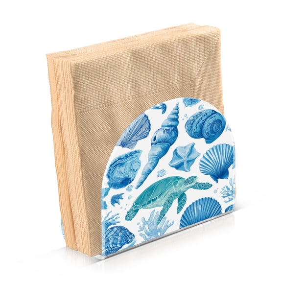 Napkin Holder for Table Kitchen Paper Tissue Organization Standing Paper Napkin Storage Marine Organismsd