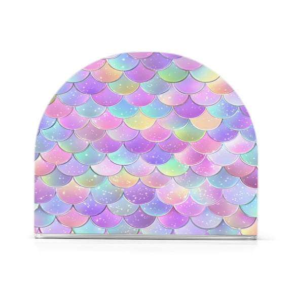 Napkin Holder for Table Kitchen Paper Tissue Organization Standing Paper Napkin Storage Mermaid Scale Pattern