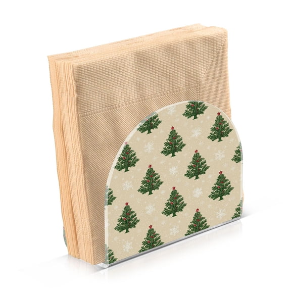 Napkin Holder for Table Kitchen Paper Tissue Organization Standing Paper Napkin Storage Motifs Christmas Tree Pattern