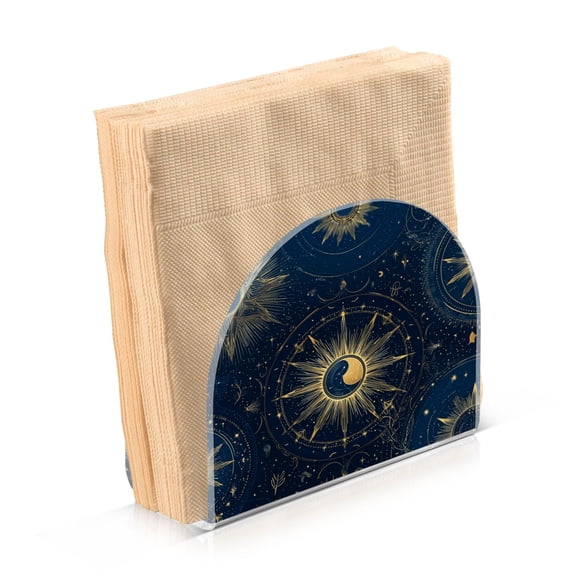 Napkin Holder for Table Kitchen Paper Tissue Organization Standing Paper Napkin Storage Mysterious Celestial Pattern