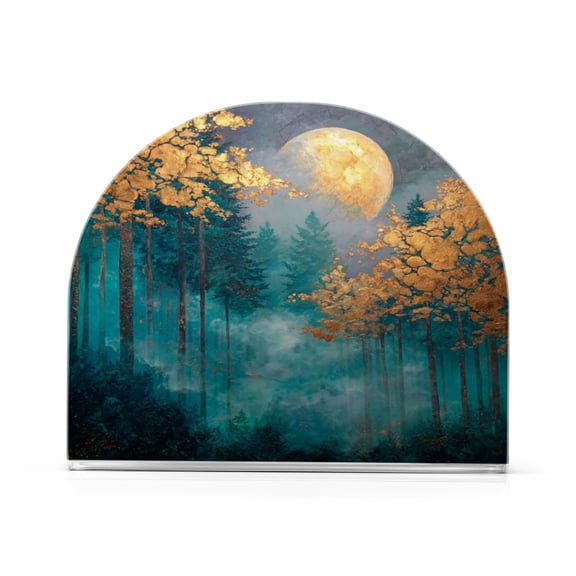 Napkin Holder for Table Kitchen Paper Tissue Organization Standing Paper Napkin Storage Mystical Forest
