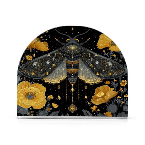 Napkin Holder for Table Kitchen Paper Tissue Organization Standing Paper Napkin Storage Mystical Moth Pattern