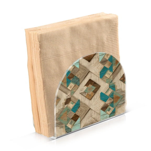 Napkin Holder for Table Kitchen Paper Tissue Organization Standing Paper Napkin Storage Natural Abstract Shapes