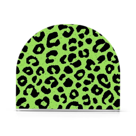 Napkin Holder for Table Kitchen Paper Tissue Organization Standing Paper Napkin Storage Neon Green Leopard Print