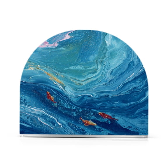 Napkin Holder for Table Kitchen Paper Tissue Organization Standing Paper Napkin Storage Ocean Surface