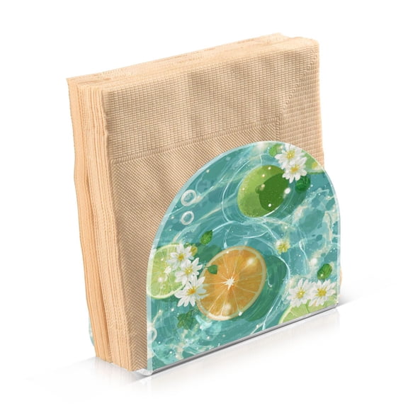 Napkin Holder for Table Kitchen Paper Tissue Organization Standing Paper Napkin Storage Oranges and Limes