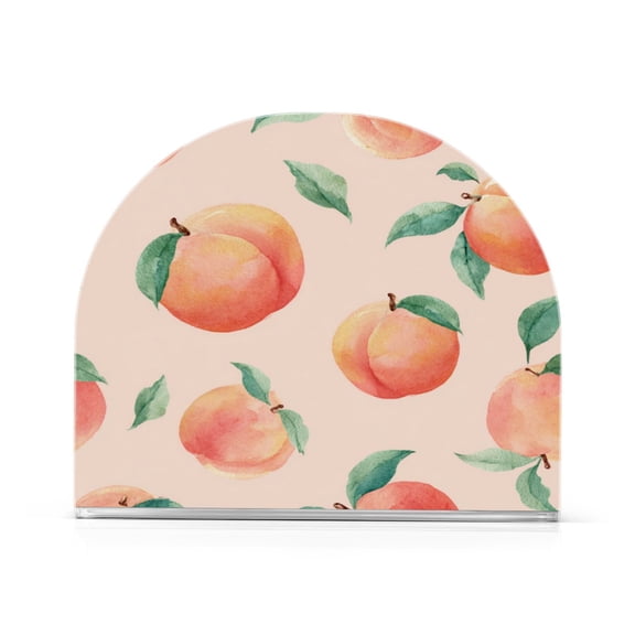 Napkin Holder for Table Kitchen Paper Tissue Organization Standing Paper Napkin Storage Pale Pink Peach's Pattern