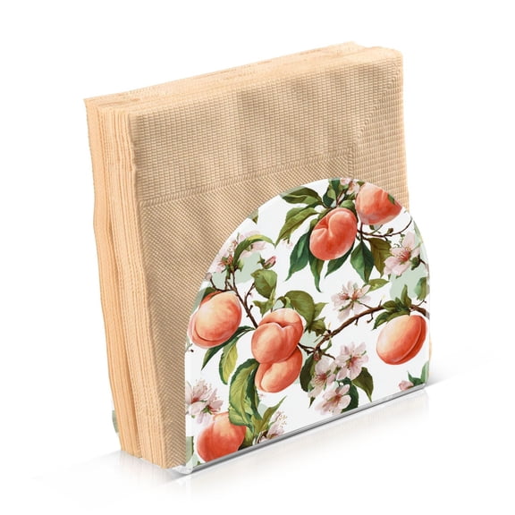 Napkin Holder for Table Kitchen Paper Tissue Organization Standing Paper Napkin Storage Peach Fruit Pattern