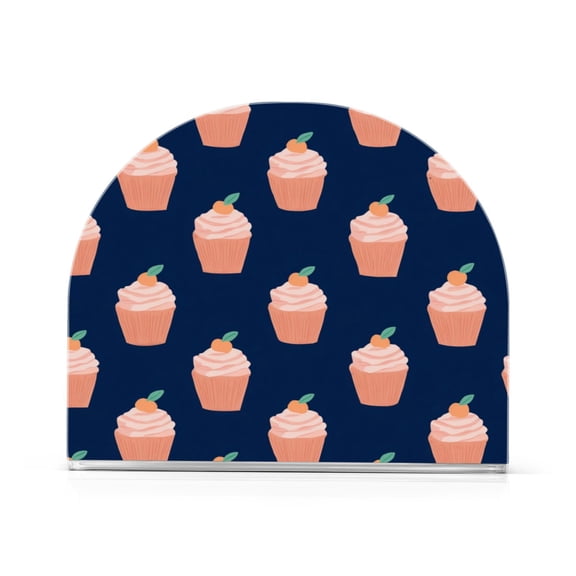Napkin Holder for Table Kitchen Paper Tissue Organization Standing Paper Napkin Storage Peach Ice Cream Pattern