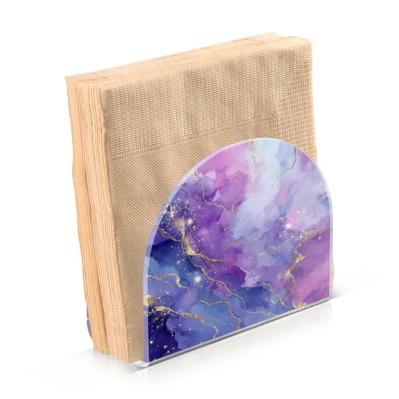 Napkin Holder for Table Kitchen Paper Tissue Organization Standing Paper Napkin Storage Pink and Blue Marble Texture