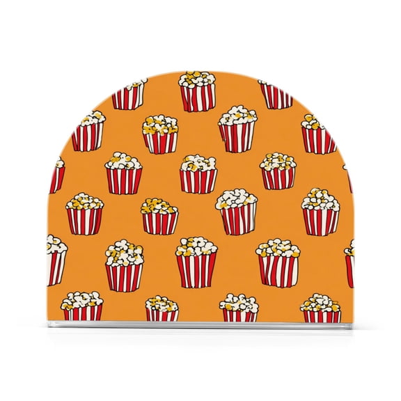 Napkin Holder for Table Kitchen Paper Tissue Organization Standing Paper Napkin Storage Popcorn Pattern