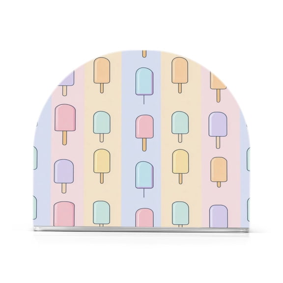 Napkin Holder for Table Kitchen Paper Tissue Organization Standing Paper Napkin Storage Popsicle Pattern