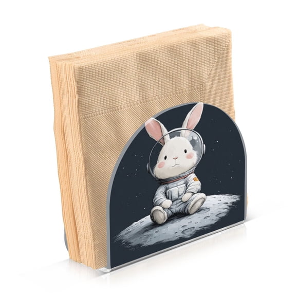 Napkin Holder for Table Kitchen Paper Tissue Organization Standing Paper Napkin Storage Rabbit in A Space