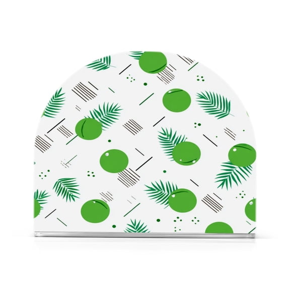 Napkin Holder for Table Kitchen Paper Tissue Organization Standing Paper Napkin Storage Simple Coconut Pattern