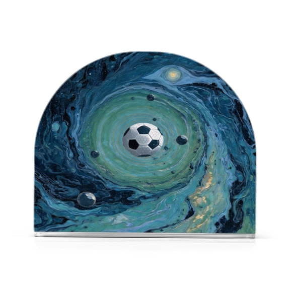 Napkin Holder for Table Kitchen Paper Tissue Organization Standing Paper Napkin Storage Soccer Ball Floating in Space